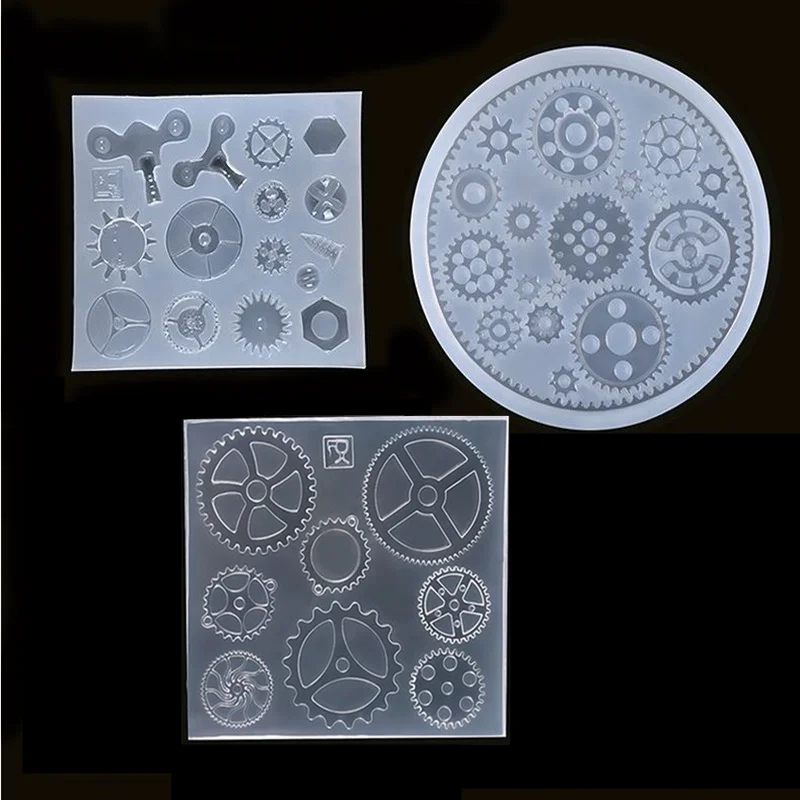 

Gear Silicone Resin Mold For Make Jewelry Mechanical Crafts Uv Epoxy Resin Molds DIY Phone Case Decoration Crafts Making Tools