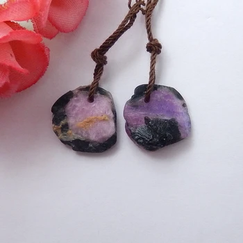 

Natural Ruby Gemstone women fashion Nugget Earrings,Semiprecious stone earring,13x13x4mm,3.3g