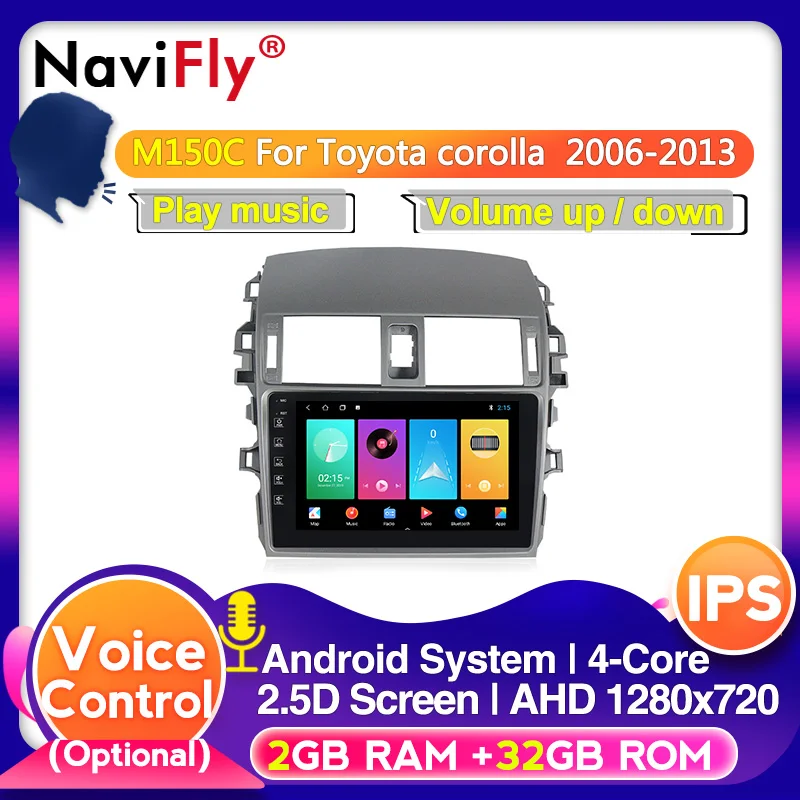Восьмиядерный Android 10 Carplay для Toyota Corolla E140 E150 2006-2013 автомобильный GPS-навигатор радио