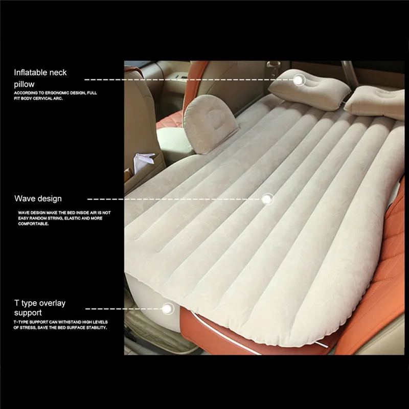 Большой размер прочный Чехол на заднее сидение автомобиля Автомобильный Надувной Матрас Дорожная кровать влагостойкий надувной матрас надувная кровать для салона автомобиля