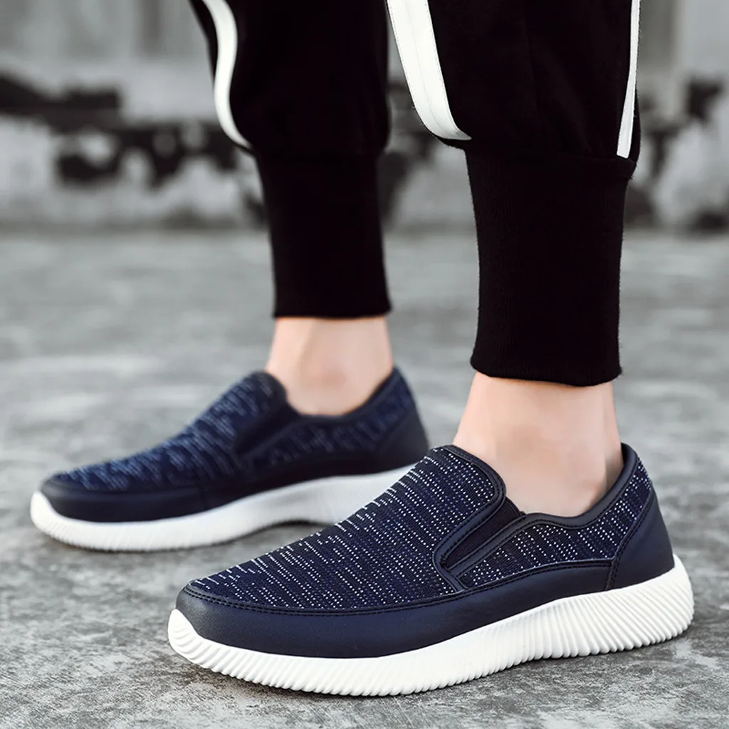 KANCOLLE Fashion Men Outdoor One-Legged Lazy Breathable Shoes Comfortable Soft Sneakers Athletic Tourist Shoes Leisure Shoes1217