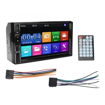 

car headrest monitor 2 Din 7inch Car MP5 Radio Bluetooth Rear View Monitor HD Touch Display Camera accessoire voiture