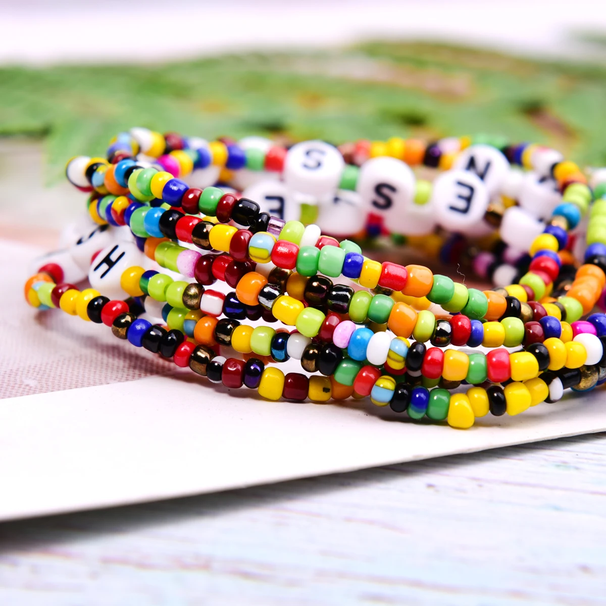 Friendship Letter Bead, Bracelet Letters, Seed Beads Charm