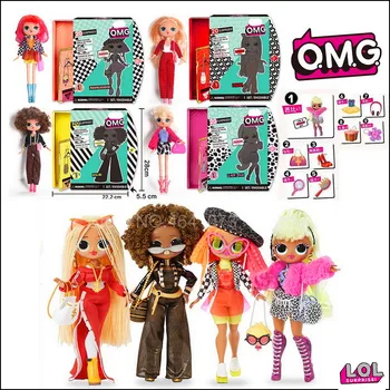 

LOL Surprise! OMG Winter Disco Fashion Doll with Clothes Glasses Bottle Shoes Accessorries Gift Toys for Girlfriend Kids Doll