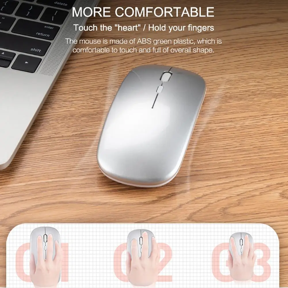 Bluetooth Двухрежимная перезаряжаемая мышь беспроводная мышь с приемником 2,4 ГГц Беспроводная заряжающая мышь Портативные Компьютерные принадлежности