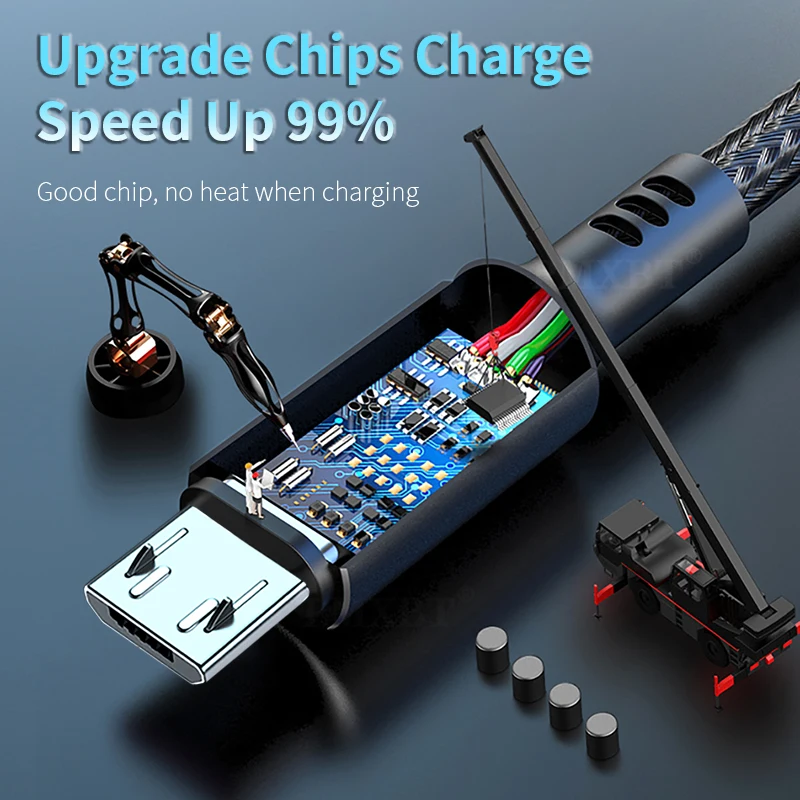 3A Micro USB кабель для быстрой зарядки передачи данных Huawei Samsung S5 S6 Xiaomi 5 Sony Мобильный