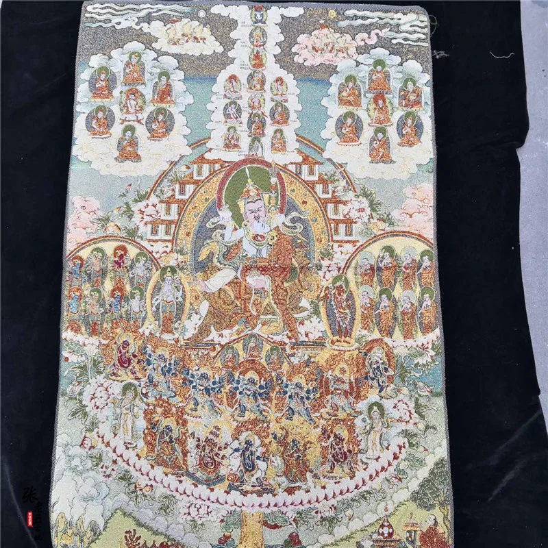 

Tibet, Nepal, Thangka portrait, brocade painting, silk religious figure, Buddha statue, Thangka embroidery mural 18