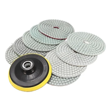 

Fashion10pcs 4 inch Inch Diamond Polishing pads For Granite Marble Concrete Stone