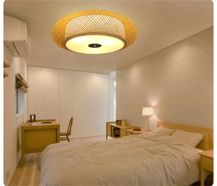 Китайский стиль ручной работы деревянная бамбуковая клетка подвесной светильник креативный китайский Халу гостиная чайная комната светильники