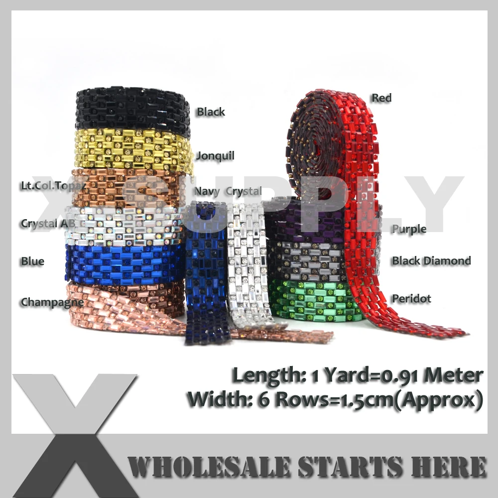 

Iron On Crystal Rhinestone Banding Tape For Cake Wine Standing,Bridal Wedding Dress,Collar,Clothes Edge,Shoes