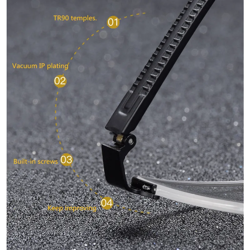 Ультра-светильник из титанового сплава, деловые мужские оптические оправы для очков, TR90 дужки, полуоправы, очки против близорукости в оправе 204