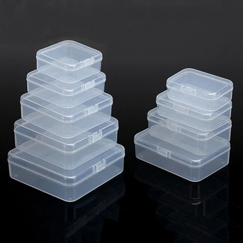 

Travel Small Box Chip Box Storage Transparent Jewelry Earring Bead Screw Holder Display Case Candy Gadgets Box Accessories