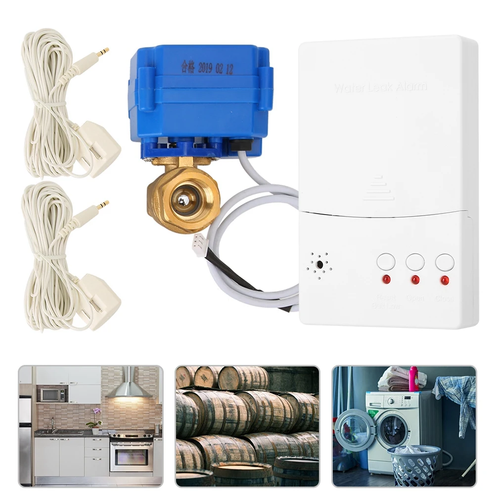 Умный wifi детектор воды, Датчик потока, датчик возраста, сигнализация, оповещение, автоматическое отключение клапана, домашняя система безопасности, детектор DN15