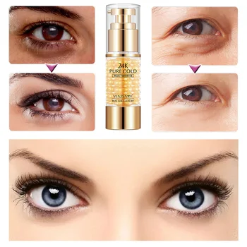 

VENZEN 24K Gold Caviar Eye Skin Care Eye Serum Anti-Wrinkle Anti-Age Remover Dark Circles Eye Cream Against Puffiness And Bags