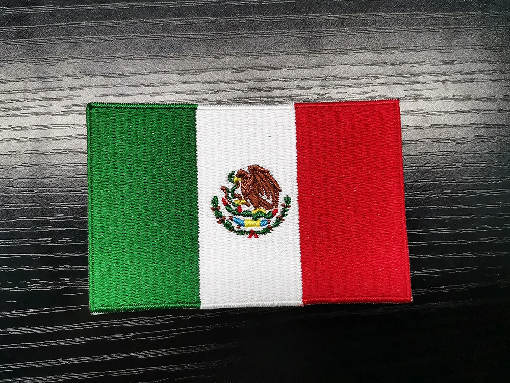 Mexico Flag Iron On sew on Patch Size Mini 1.2X1.7 inches. Mexico Flag  Country National Emblem Iron On Sew On Patch Military Uniform Emblem Logo