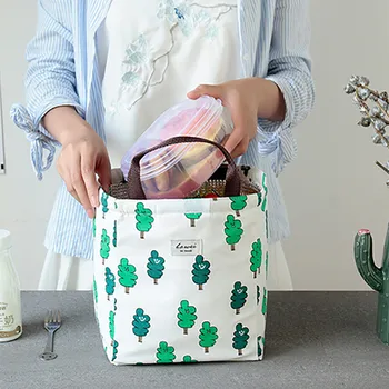 

Portable Lunch Bag 2019 Thermal Insulated Lunch Box Tote Cooler Bag Bento Pouch Picnic Lunch Container School Food Storage Bags