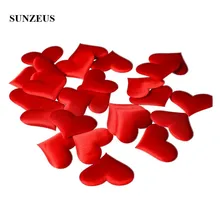 5 см красное сердце Свадебные лепестки 3D Губка Персиковое Сердце цветок лепестки Свадебные украшения 250 шт/1 лот SJ012