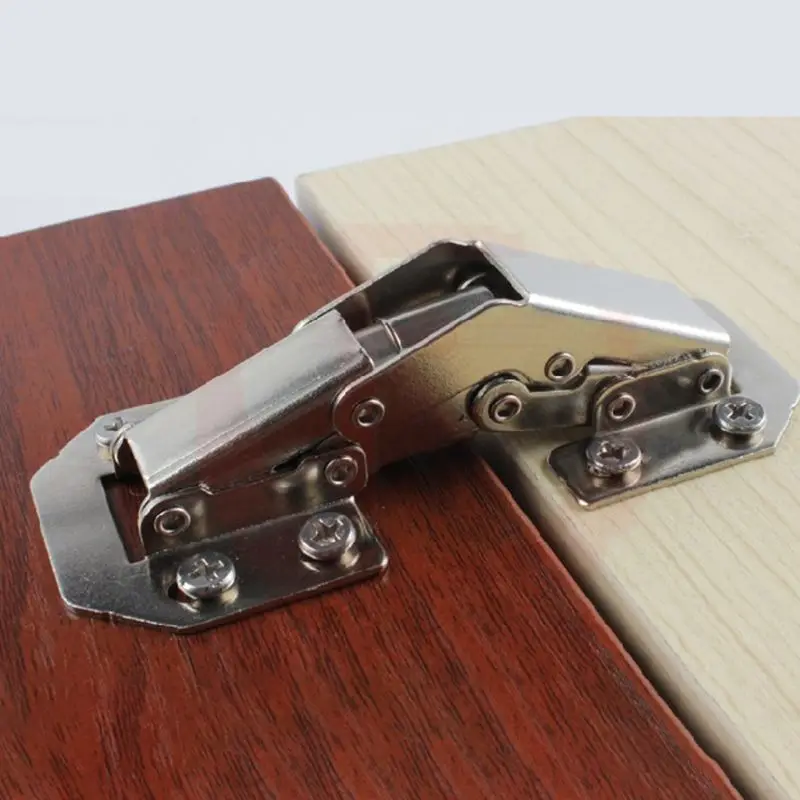 

90 Degree 3" Cabinet Hinges No-Drilling Bridge Shaped Spring Door Hinge For Cupboard Furniture With Screws