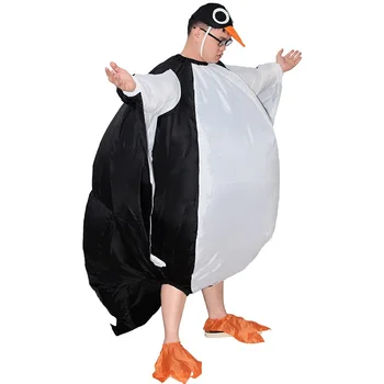 

Penguin Inflatable Cosplay Costume Adult Cartoon Walking Clothes Bar Party Role Playing Performance Props Carnival Stage Club