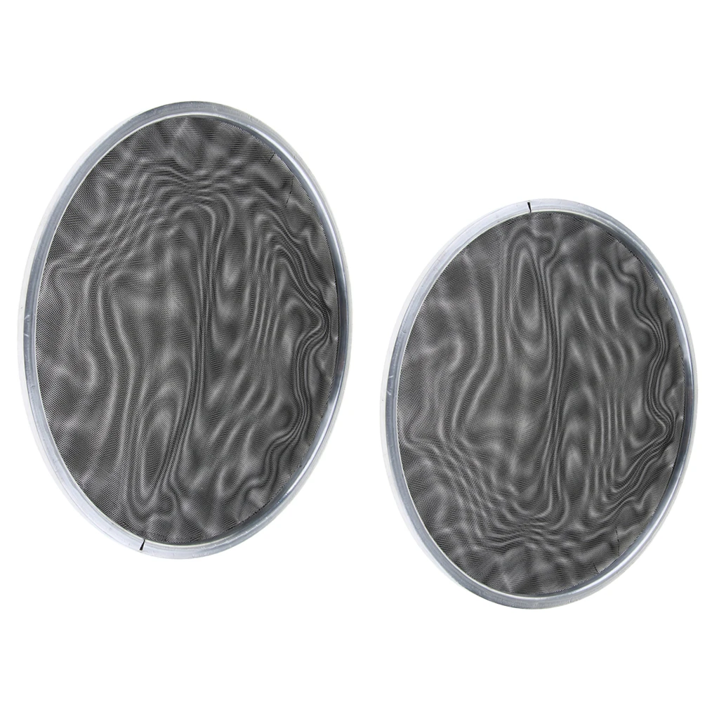 2 X Two-Ply Mesh Drum Head Set Silent Drumheads Black Bass Drum , 8in 12in
