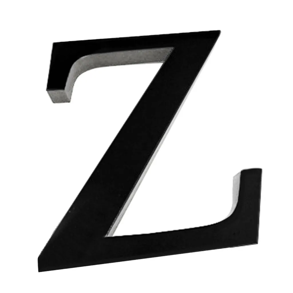 26 букв DIY 3D зеркальные акриловые настенные наклейки домашний декор настенная роспись - Цвет: Z