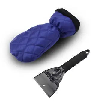 

Protable Thicken Snow Shovel with Warm Gloves Outdoor Car Compact Shovel Cleaning Tool Home Outdoor Multipurpose Auto