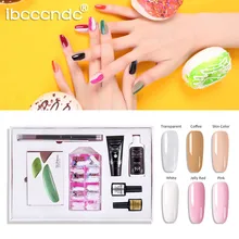 30 мл набор полигеля для наращивания ногтей, быстрое наращивание ногтей, УФ светодиодный набор гелей, акриловый гель для наращивания с лампой для ногтей, подарочная коробка