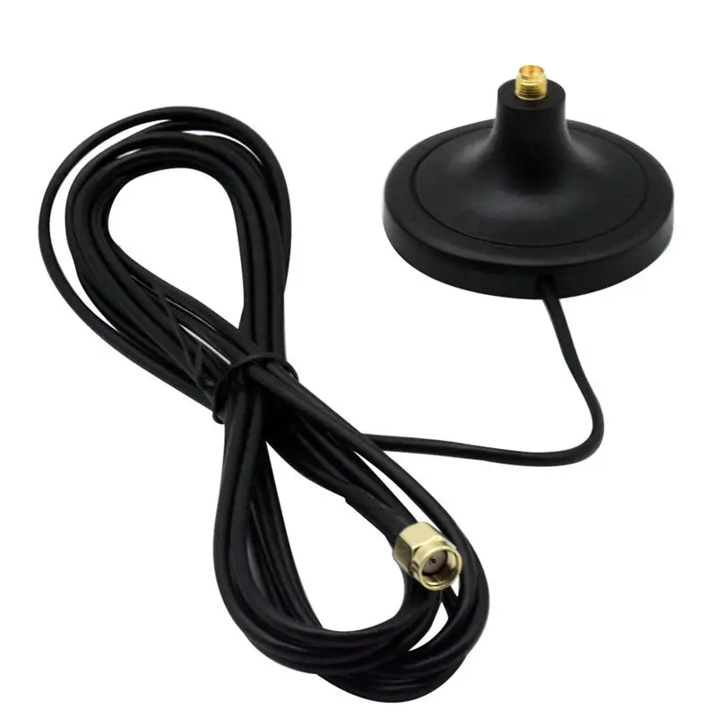 

Wifi Antenna Extension Pure Cupper RP-SMA Male To Female Antenna With 3Meter Cable Magnetic Base For Router Wireless Network Car