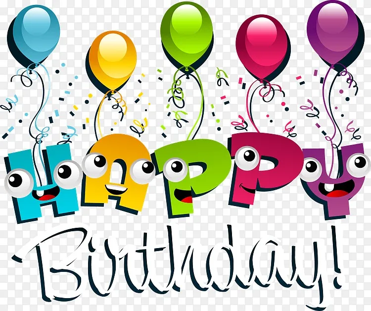 卡通生日快乐happy Birthdaypng图片素材免费下载 图片编号yjkdvoll Pngbag素材网