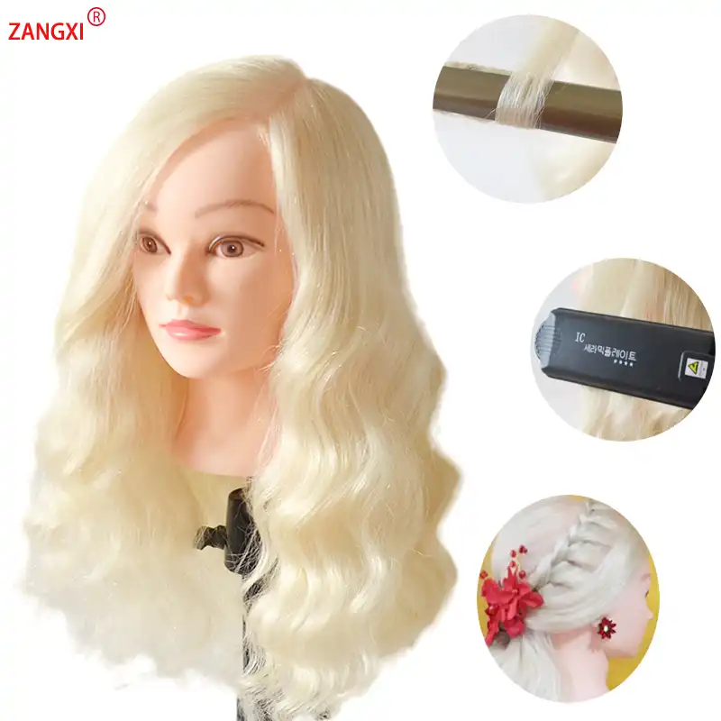 Maneken Golova 22 Blondinka Volosy Professional Golova Dlya Prichesok 70 Chelovecheskih Volos Praktika Pricheska Horoshij Parikmaherskie Maniken Golovy S Volosami Aliexpress