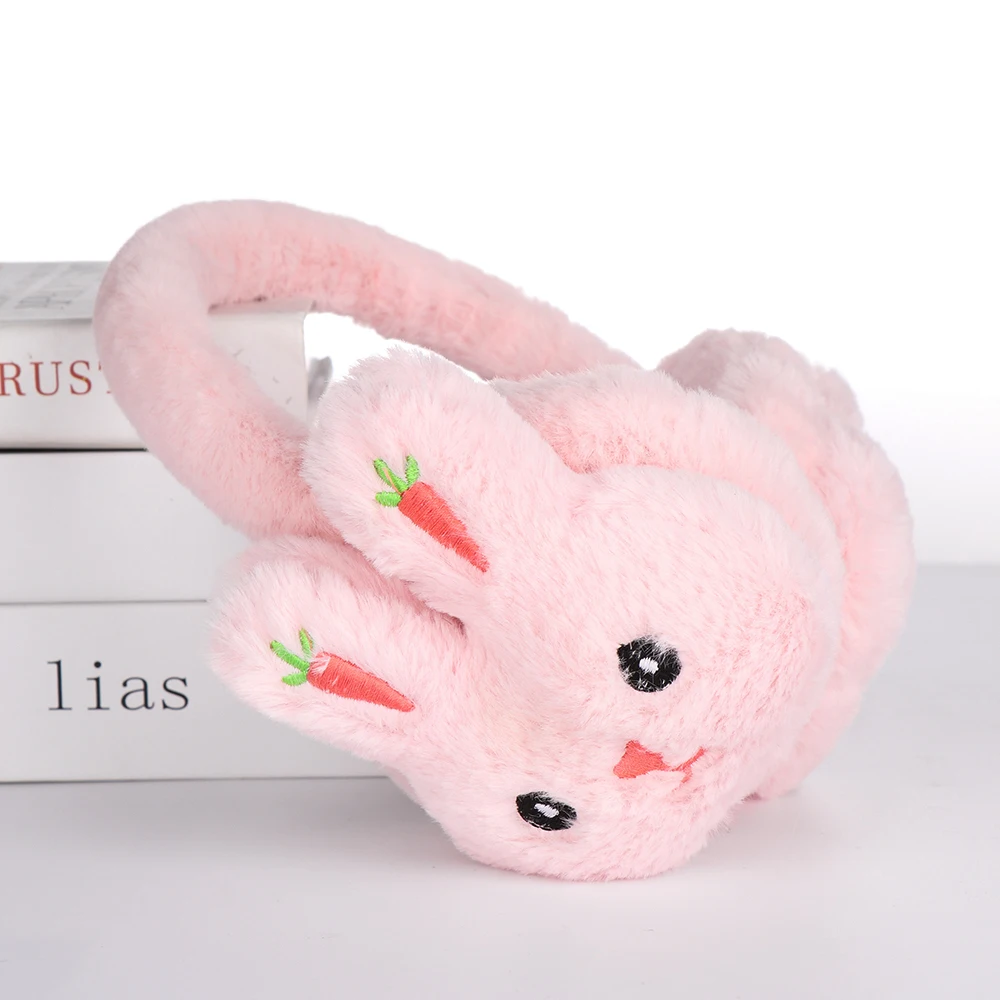4-Pink Новые милые плюшевые теплые наушники с мультяшным кроликом котом Модные женские зимние теплые плотные теплые наушники для девочек и мальчиков защита ушей - Цвет: 4-Pink