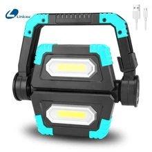 COB светодиодный поиск светильник Портативный Точечный светильник Водонепроницаемый рабочий светильник рабочей лампы удобный светильник по Перезаряжаемые литий Батарея приведенный в действие