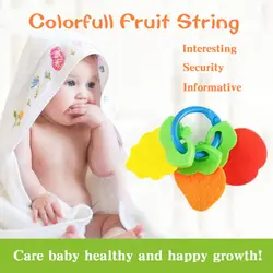Детский силиконовый Прорезыватель в форме фруктов, молярные игрушки, для новорожденных, профилактическая зубная щетка, тренировочная, для