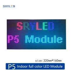 Sry display led p5, painel de 320x160mm com tela 64x32mm, monitoramento interno, rgb, cor completa, hub75, smd p5, frete grátis