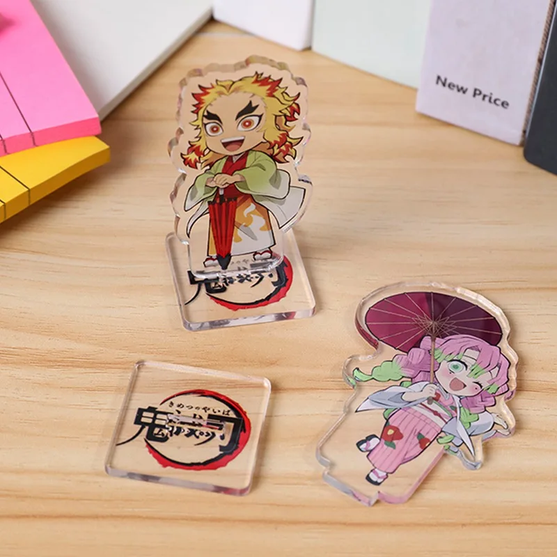 Figuras decorativas de acrílico de Anime Demon Slayer, soporte de escritorio, placa de plástico, decoración de escritorio, 1 unidad