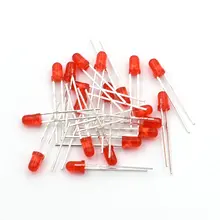 200 шт./лот 3 мм светодиод диодный круг Красного цвета светильник F3 подсветка DIP