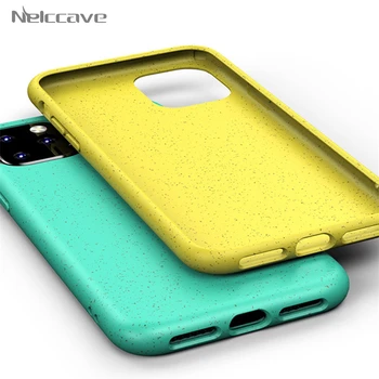 

1000Pcs Eco-Friendly Silicone Case For iPhone 12 11 Pro Max XS X XR 8 7 6 Plus SE 2020 Shockproof Frosted Soft Wheat Straw Cover