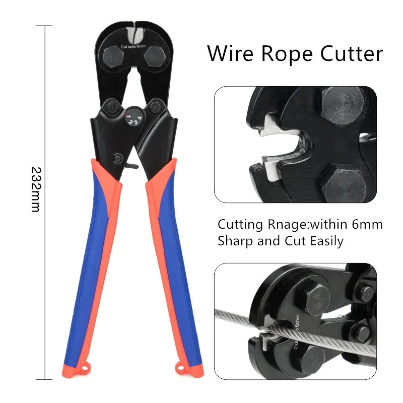 Crimping Pliers Tool  Wire Rope - Wire Crimping Pliers Tool Wxs-255  Outdoor Cable - Aliexpress