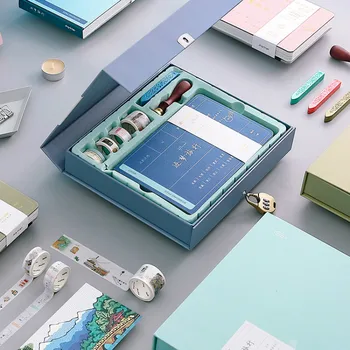 

Dream Travel Gift Box Set Creative Small Fresh Travel Hand Account Belt Lock Schedule Plan This Birthday Gift Box Notebook