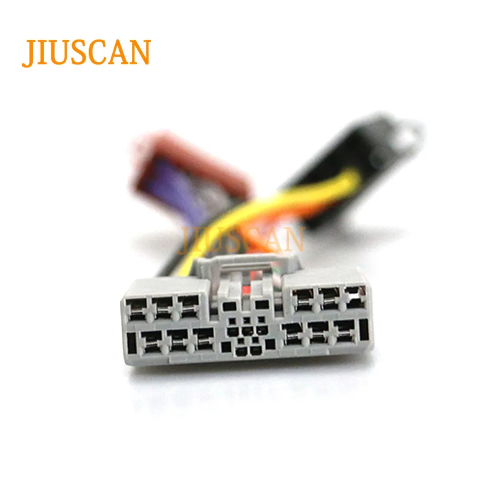 JIUSCAN 12-111 ISO радио адаптер для HONDA& MITSUBISHI& PEUGEOT жгуты проводов разъем свинцовый ткацкий станок кабель штекер Адаптер стерео