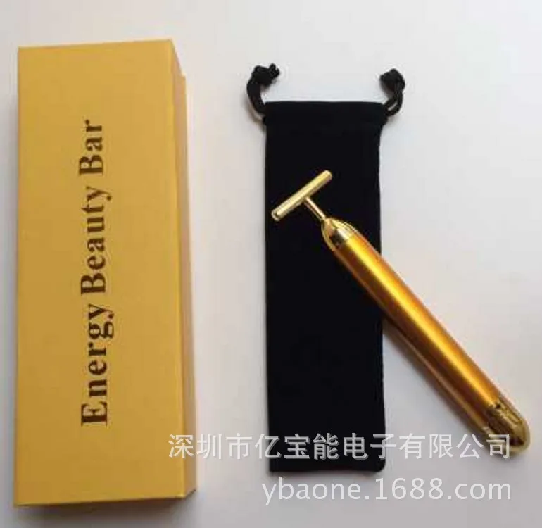 Золотой стержень 24K золотой массажер для лица T-shape электрическая массажная палочка массажер для лица Индуктивный терапевтический инструмент производители