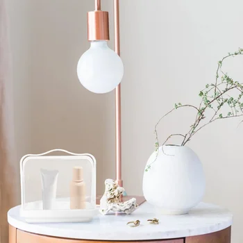 

1PC Transparent Cosmetics Storage Box Plastic Handle Portable Pill Box for Home Dorm Organization