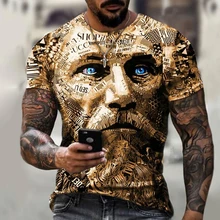 T shirt surdimensionné à col rond pour hommes, vêtements d'été, Streetwear imprimé en 3D, unisexe, à manches courtes, Cool, 2022