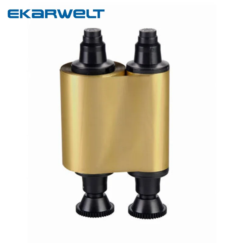 R2016 gold monochrome ribbon 1000 Prints compatible for evolis Pebble Dualys printers | Компьютеры и офис