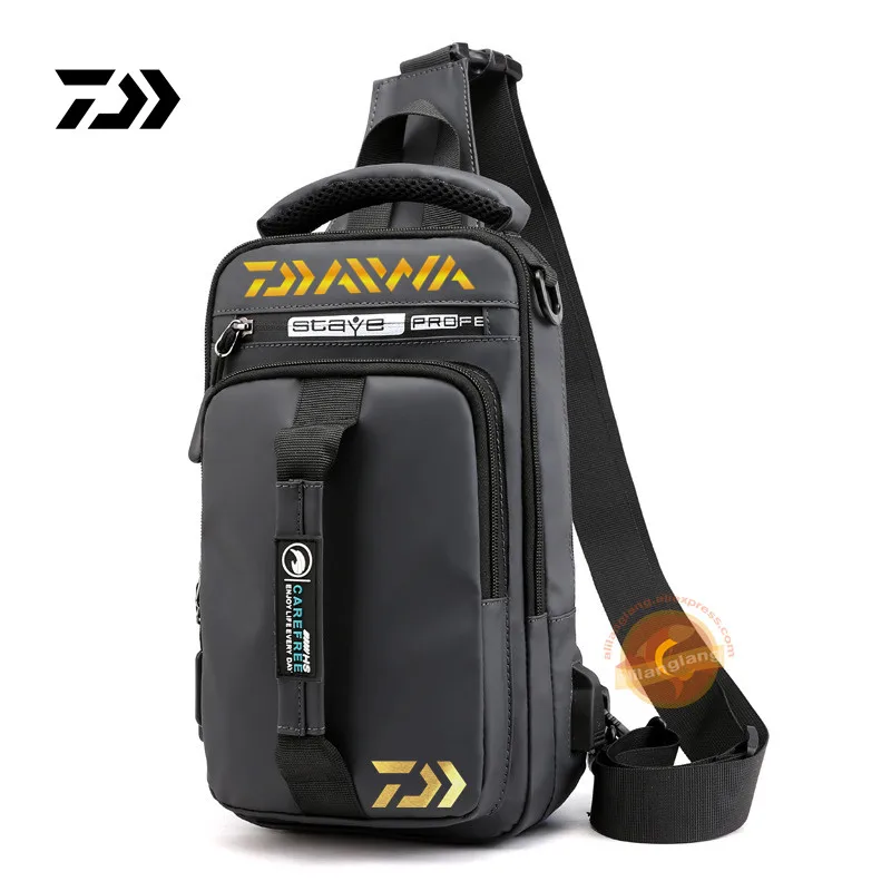 2021 New Daiwa Men Women Single Shoulder Fishing Bags Waterproof Leisure Multi Function Backpacks Fishing Gear Kit 777#
