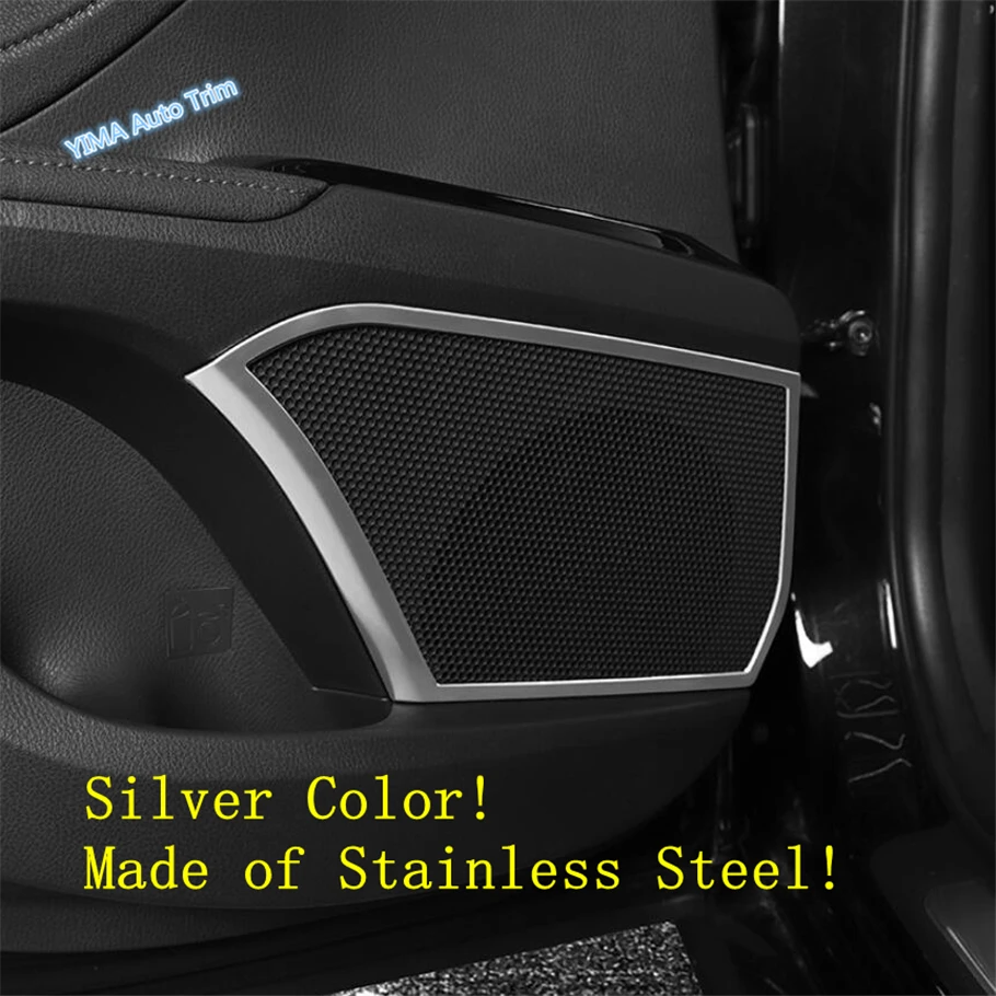 

Lapetus Auto Styling Inner Door Stereo Speaker Audio Sound Loudspeaker Cover Kit Trim For Toyota Camry 2018 2019 Stainless Steel