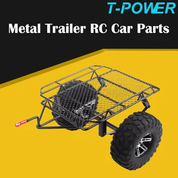 

T-power 1/10 Metal Hitch Mount Trailer Single Axle Trailer Kit for RC Crawler Axial SCX10 90046 Traxxas TRX4 D90 Tamiya CC01