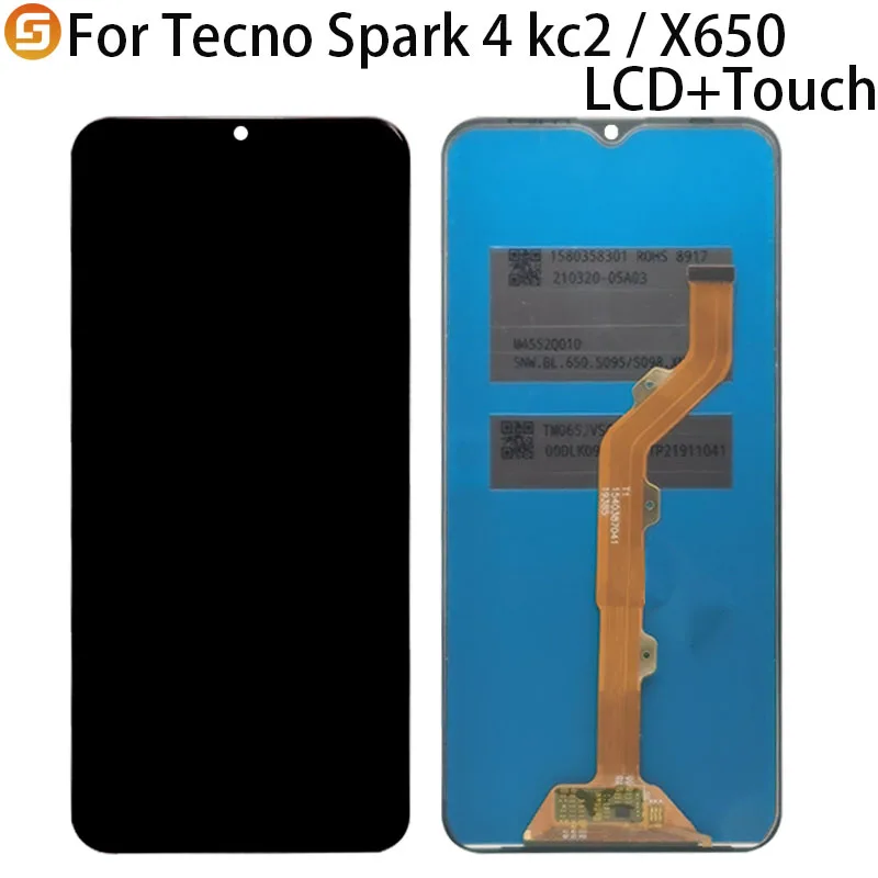 ЖК-дисплей с сенсорным экраном в сборе для Tecno infinix Spark 4/KC2/hot 8/hot 8 lite/hot pro/CC7/Camon 12/x650