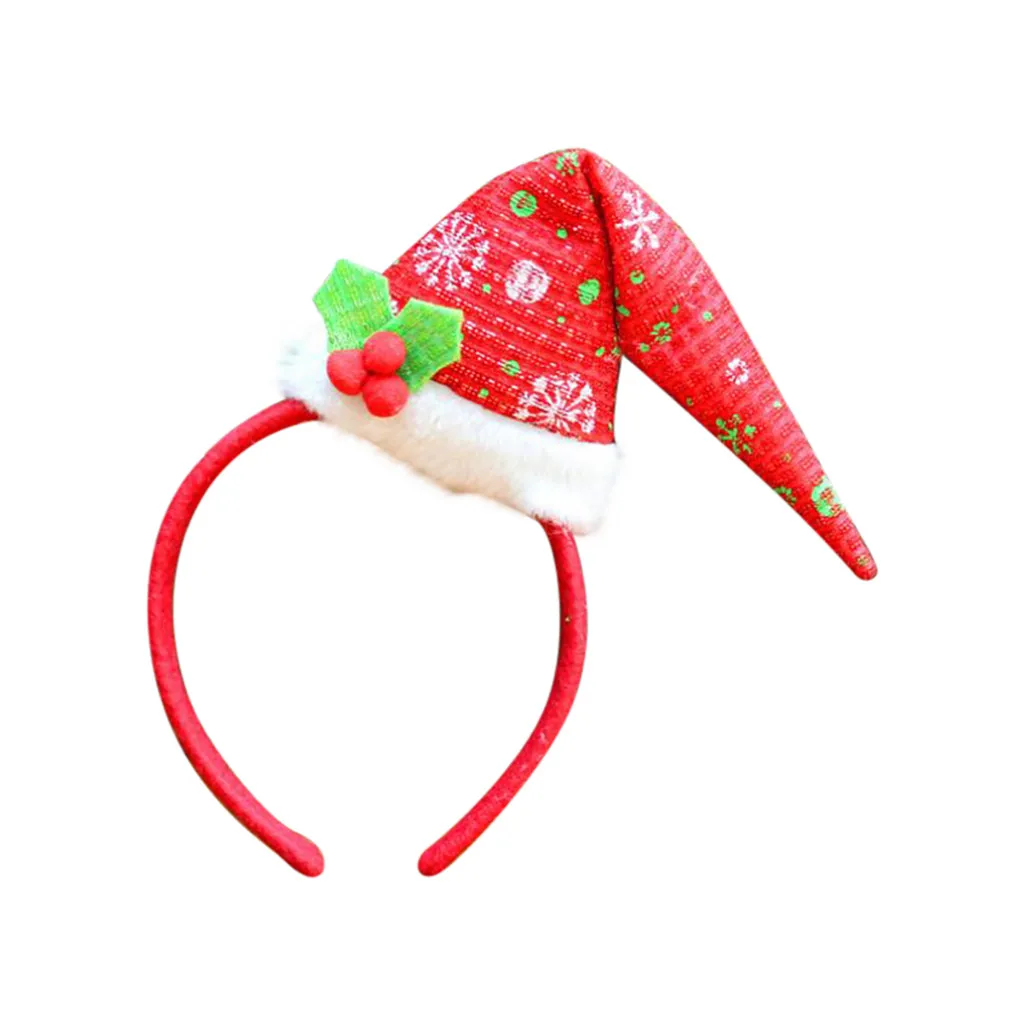 Рождественские животные обруч на голову с рогами цветок костюм заколка для волос аксессуары Забавные милые рождественские обруч для волос вечерние# Zer - Цвет: Красный