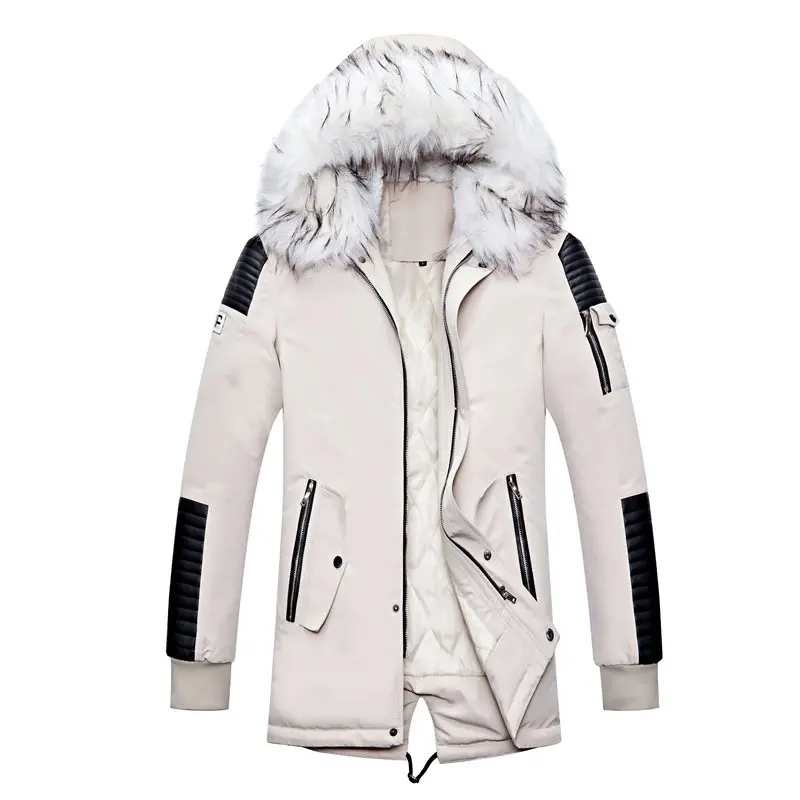 BOLUBAO, трендовая Новая мужская зимняя куртка, парка, мужское теплое пальто, приталенное, повседневное, с капюшоном, Мужская парка с меховым воротником, пальто